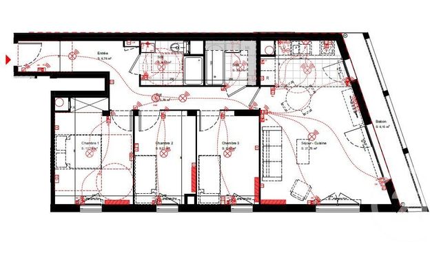 Appartement F4 &agrave; vendre - 4 pi&egrave;ces - 80,20 m2 - Montreuil - 93 - ILE-DE-FRANCE